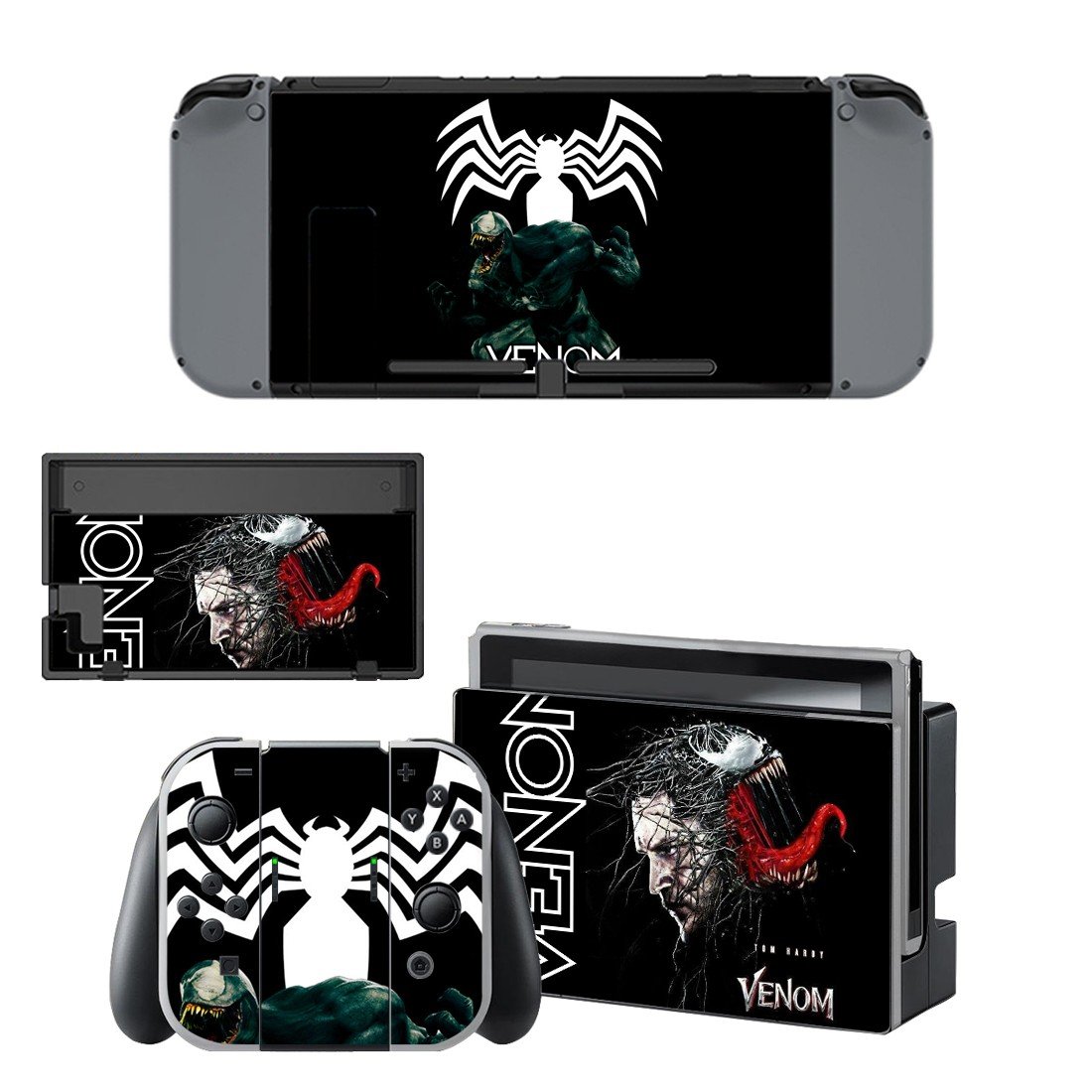 Venom decal skin sticker for Nintendo Switch console and controllers