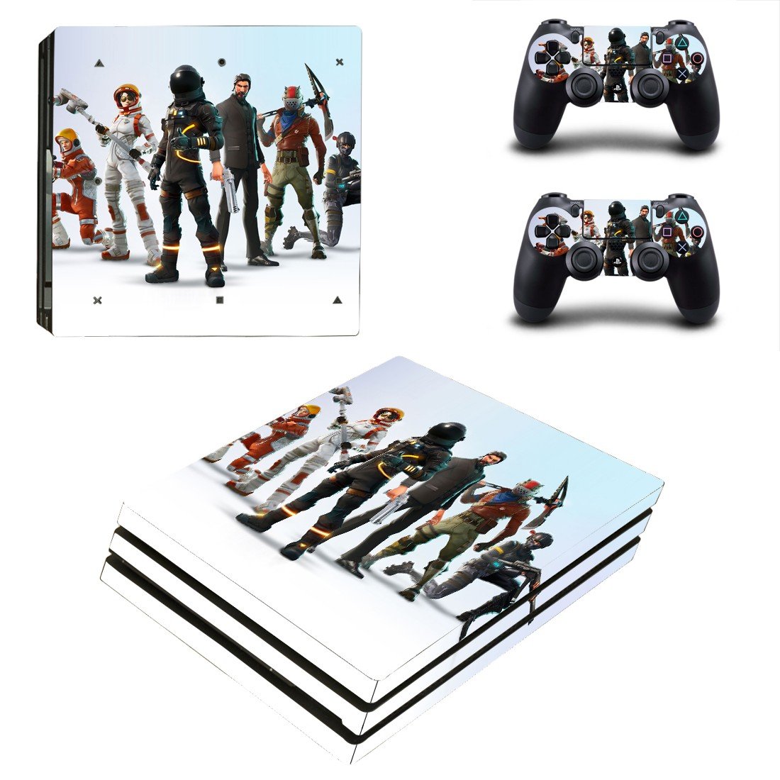 Fortnite decal skin sticker for PS4 Pro console and controllers