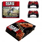 Red Dead Redemption 2 decal skin sticker for PS4 Pro console and controllers