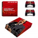 Red Dead Redemption 2 decal skin sticker for PS4 Pro console and controllers