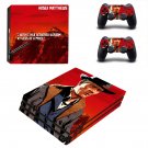 Red Dead Redemption 2 decal skin sticker for PS4 Pro console and controllers