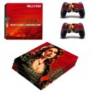 Red Dead Redemption 2 decal skin sticker for PS4 Pro console and controllers