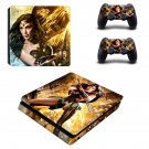 Wonder Woman decal skin sticker for PS4 Slim console and controllers