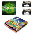 Rick and Morty decal skin sticker for PS4 Slim console and controllers