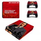 Red Dead Redemption 2 decal skin sticker for PS4 Slim console and controllers
