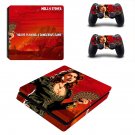 Red Dead Redemption 2 decal skin sticker for PS4 Slim console and controllers