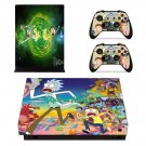 Rick and Morty decal skin sticker for Xbox One X console and controllers