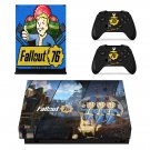 Fallout 76 decal skin sticker for Xbox One X console and controllers
