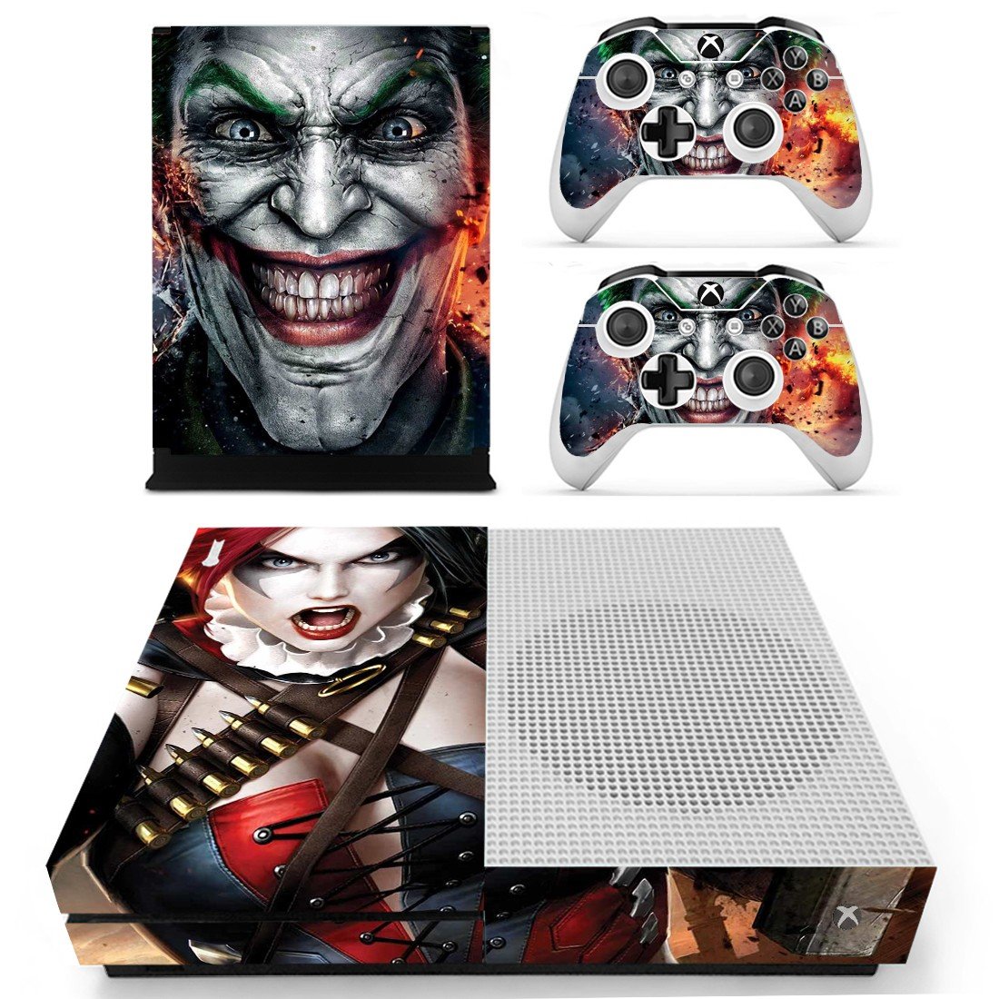 Joker decal skin sticker for Xbox One S console and controllers