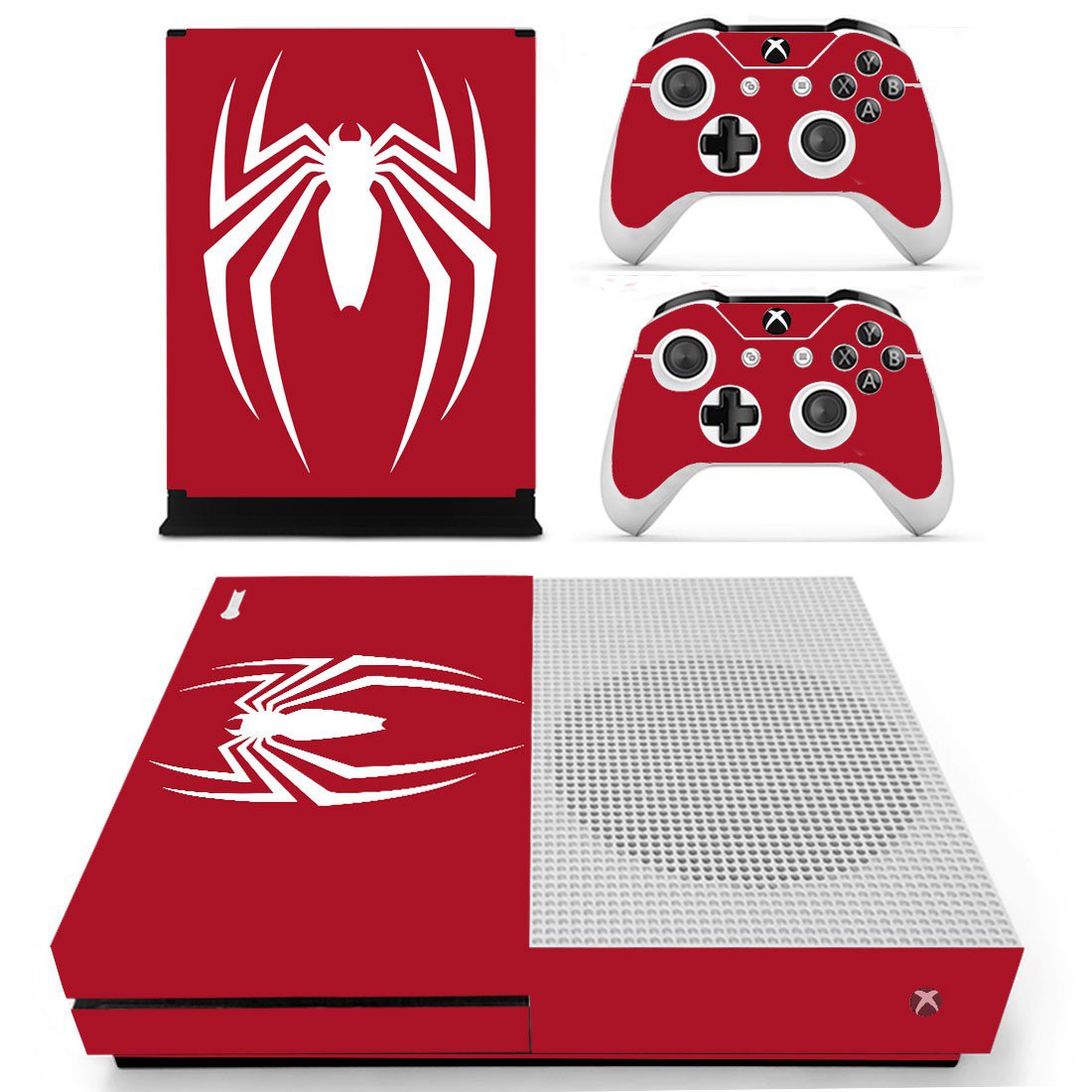 Spider Man decal skin sticker for Xbox One S console and controllers