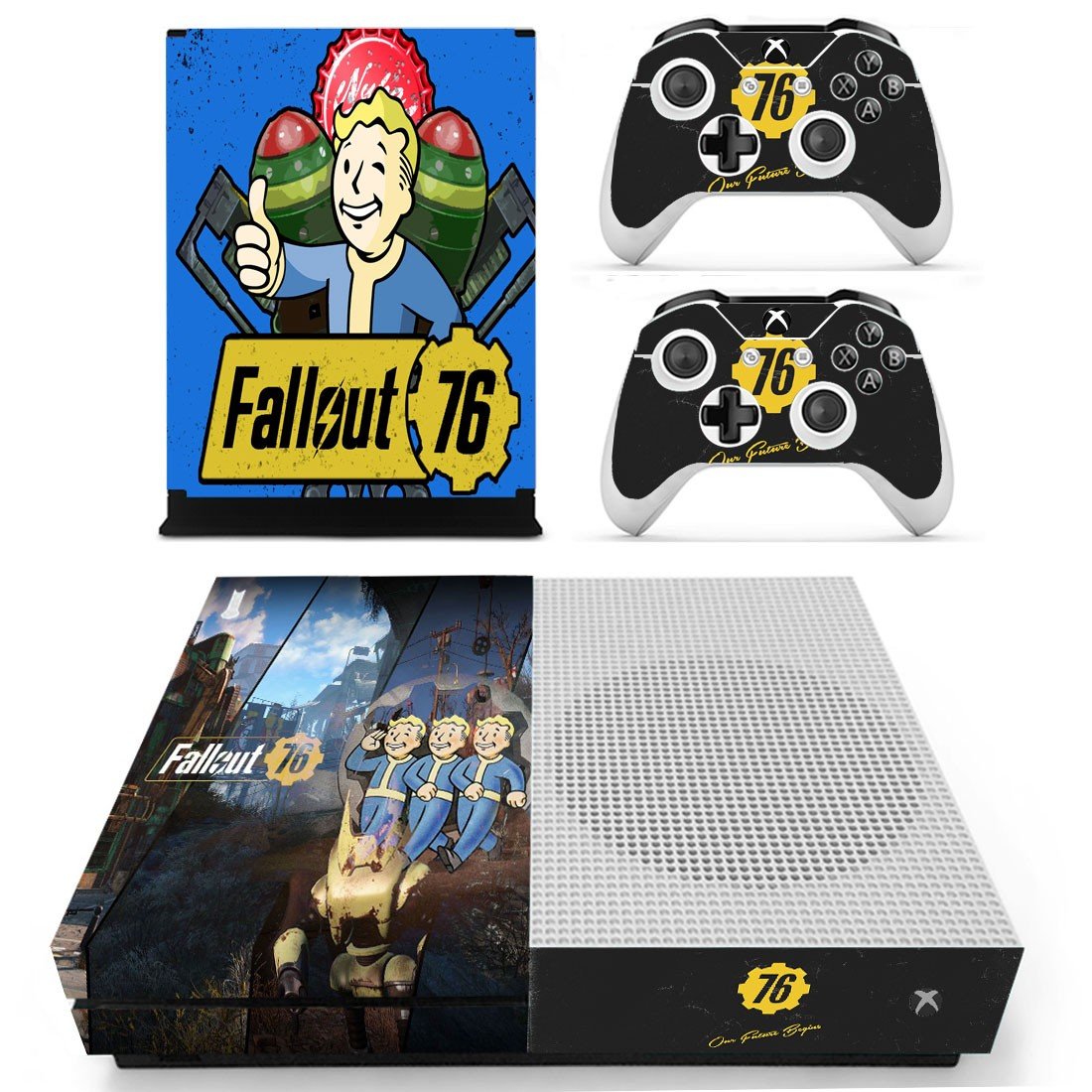 Fallout 76 Decal Skin Sticker For Xbox One S Console And Controllers