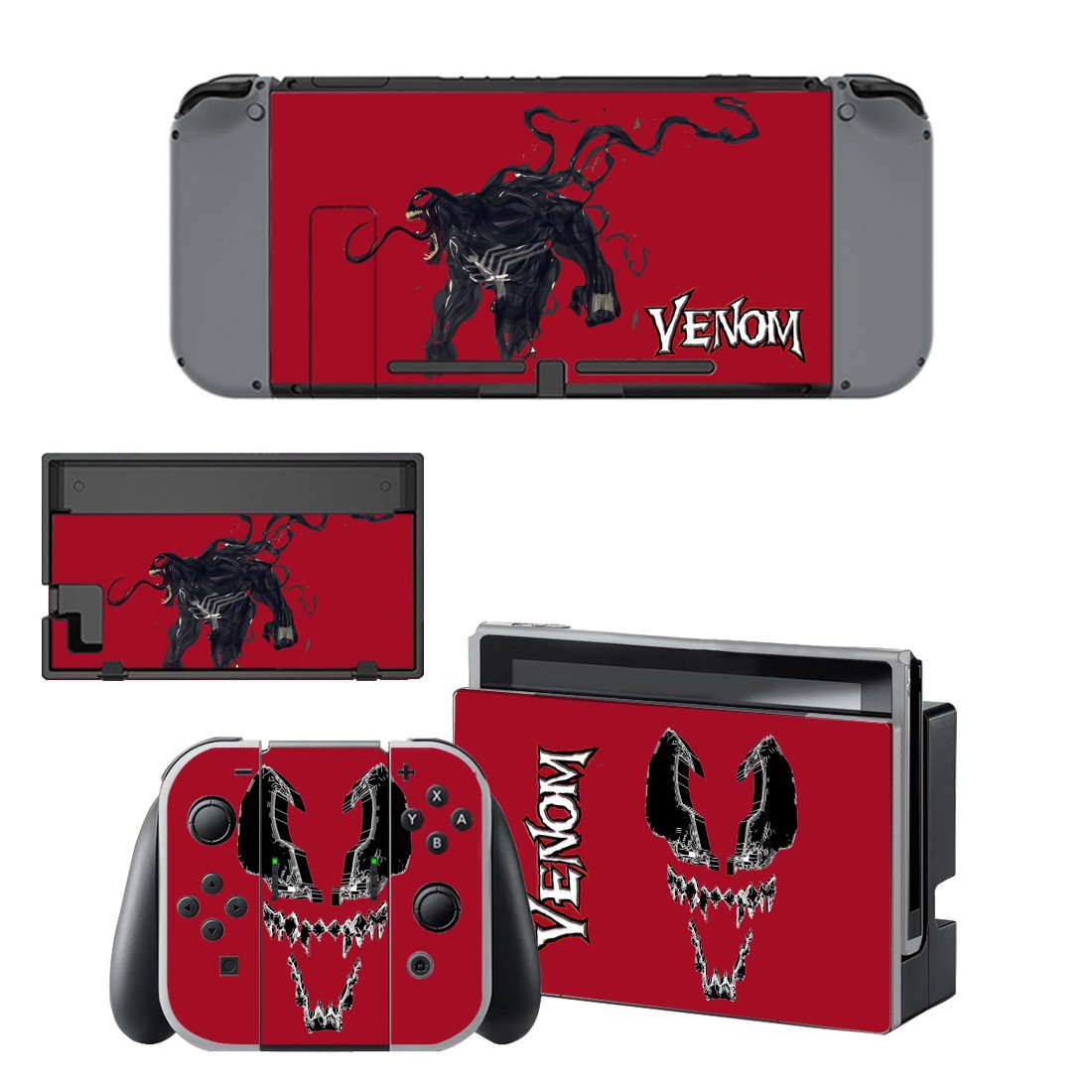 Venom decal skin sticker for Nintendo Switch console and controllers