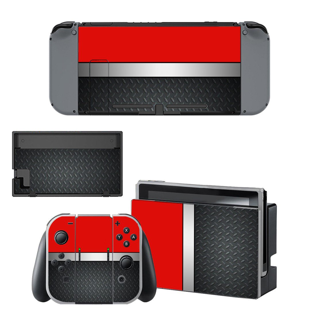 Metal floor decal skin sticker for Nintendo Switch console and controllers