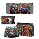 Super Heroes decal skin sticker for Nintendo Switch console and controllers