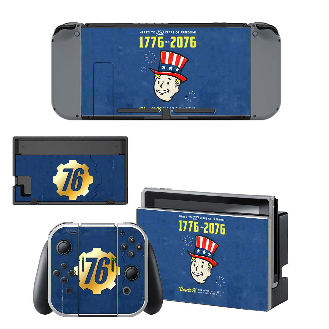 Fallout 76 decal skin sticker for Nintendo Switch console and controllers