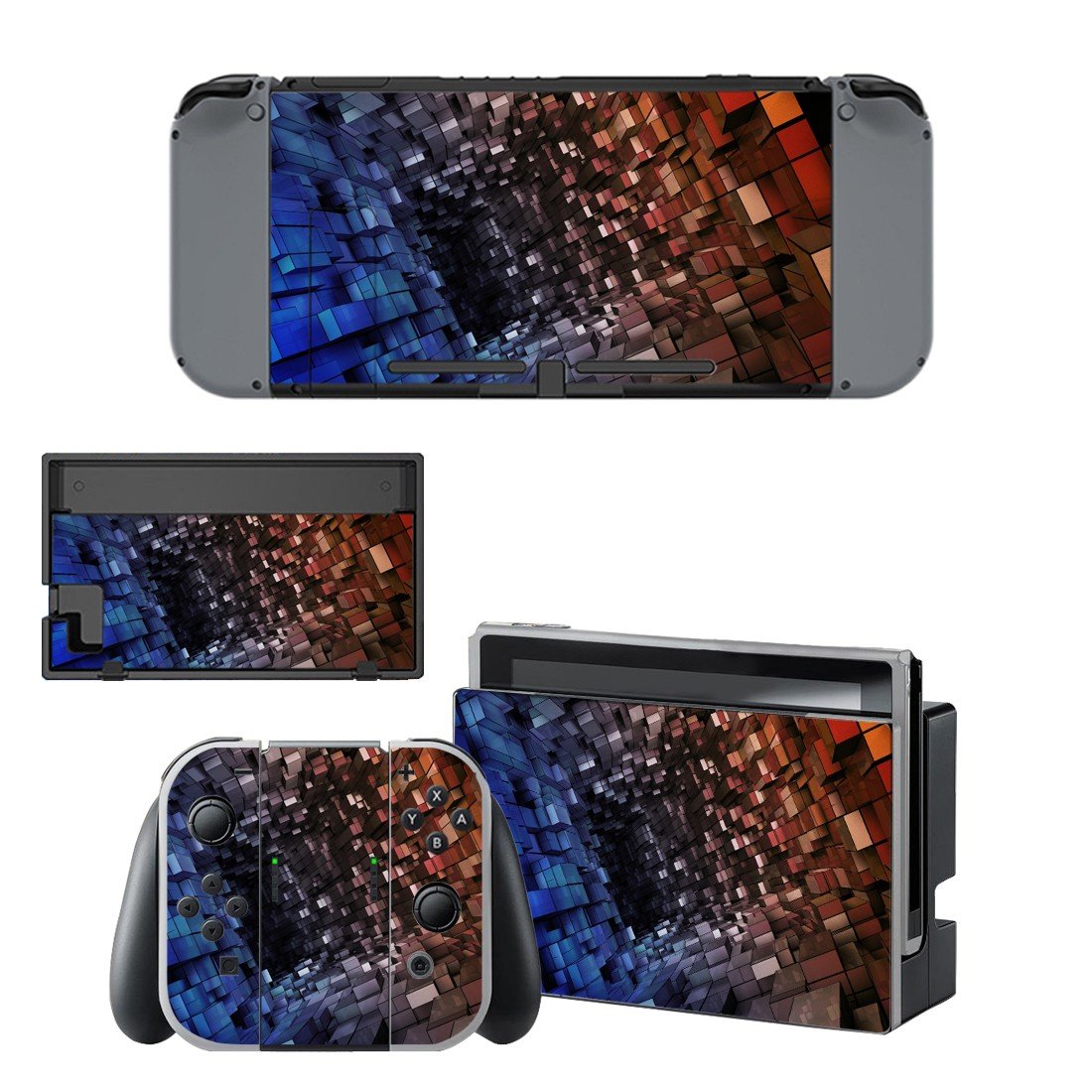Blocks Column decal skin sticker for Nintendo Switch console and controllers