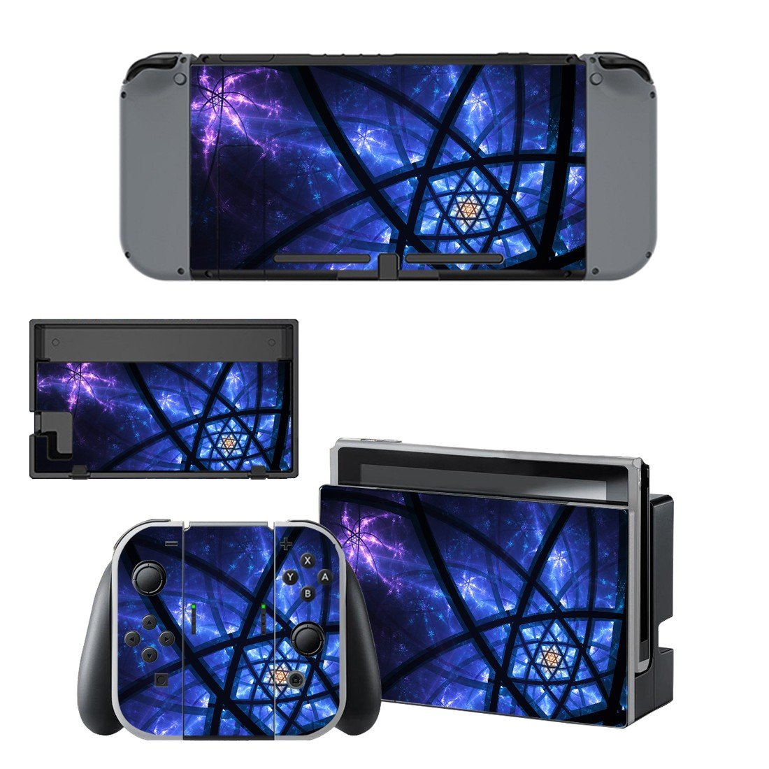 Tech wallpaper decal skin sticker for Nintendo Switch console and controllers