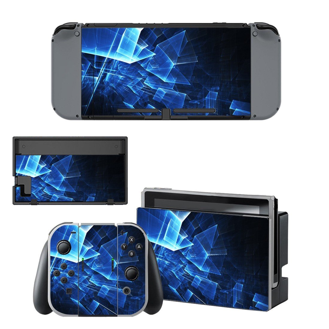 Tech wallpaper decal skin sticker for Nintendo Switch console and controllers