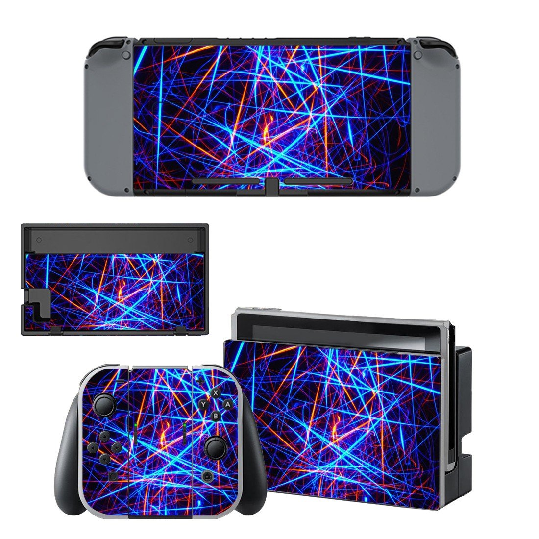 Tech wallpaper decal skin sticker for Nintendo Switch console and controllers