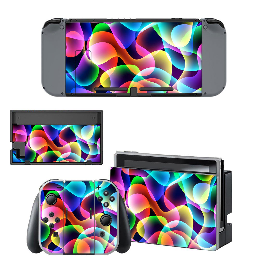 Tech wallpaper decal skin sticker for Nintendo Switch console and controllers