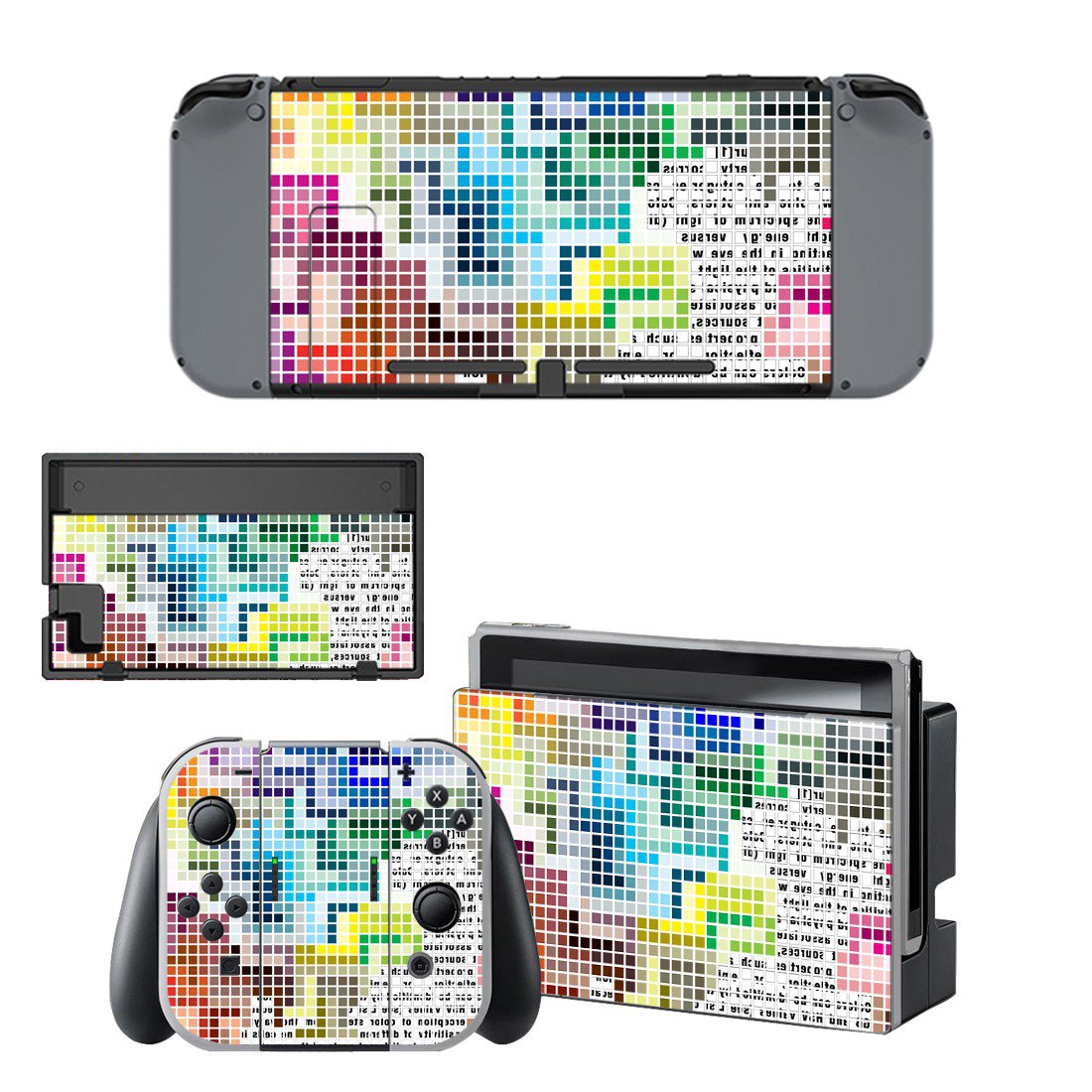 Tech wallpaper decal skin sticker for Nintendo Switch console and controllers