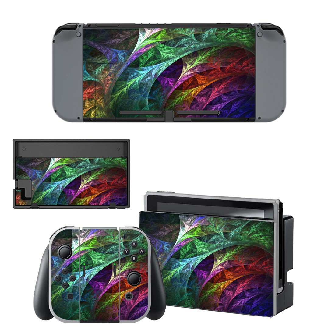 Tech wallpaper decal skin sticker for Nintendo Switch console and controllers