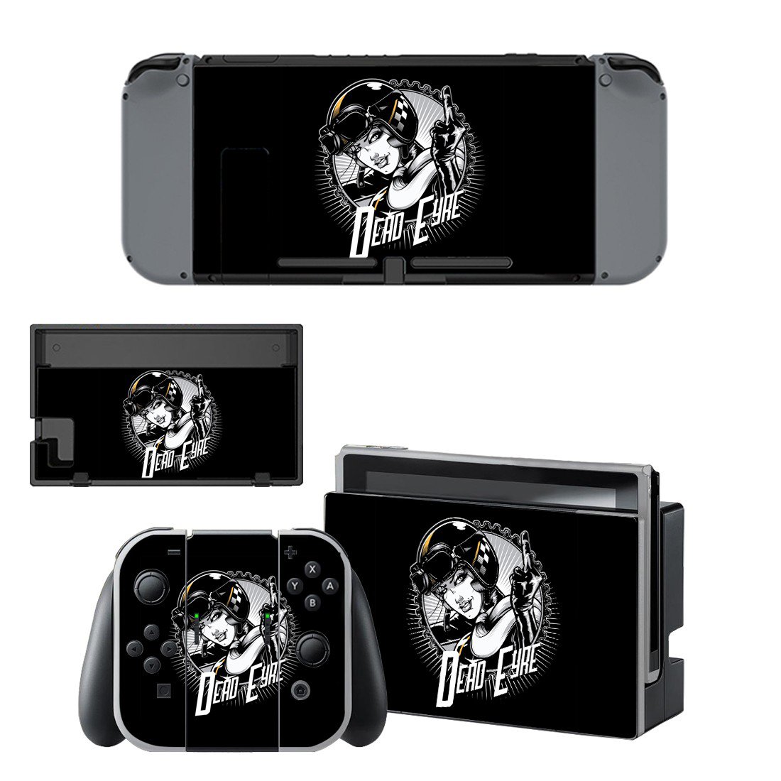 Dead eyre decal skin sticker for Nintendo Switch console and controllers