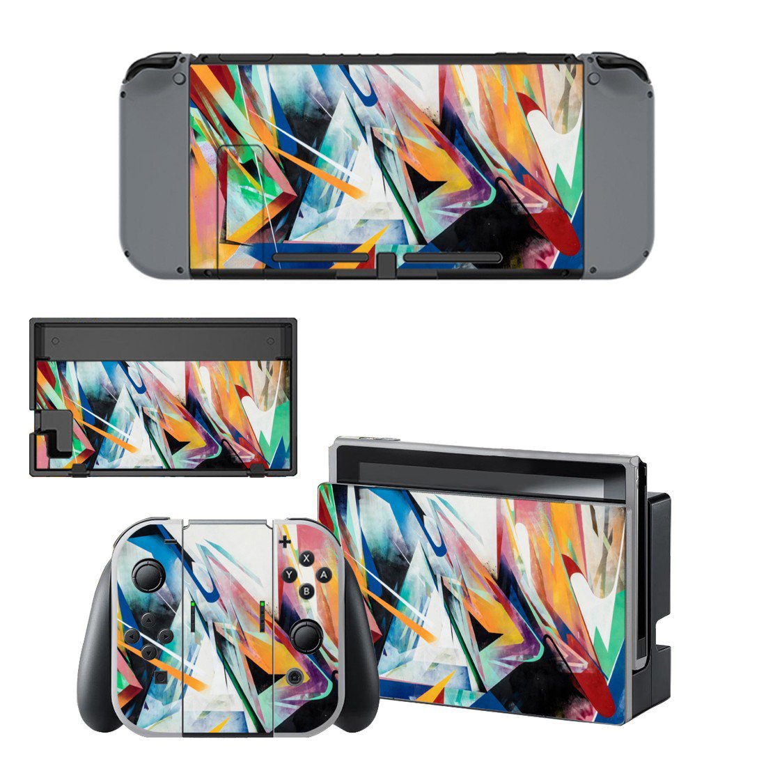 Tech wallpaper decal skin sticker for Nintendo Switch console and controllers