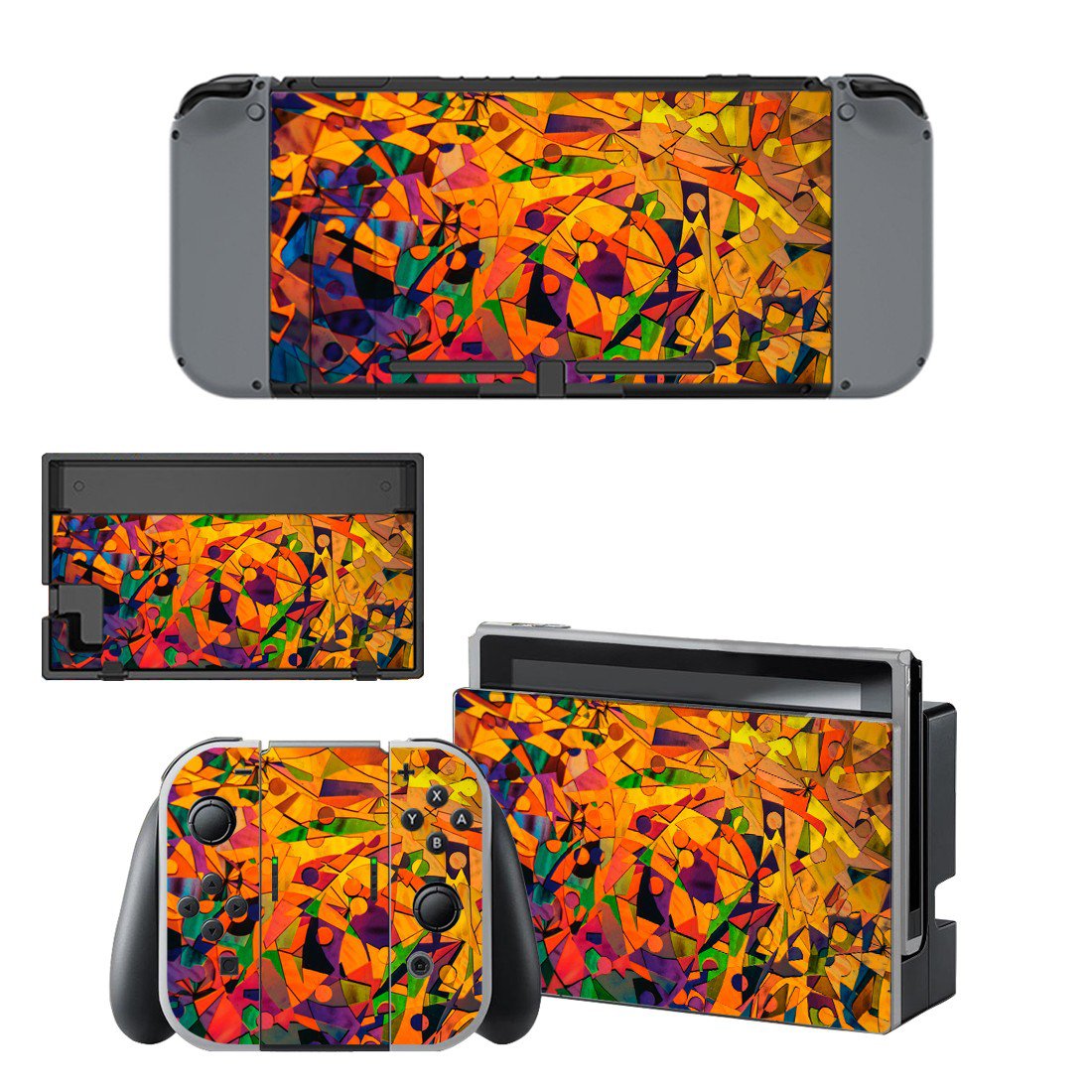 Tech wallpaper decal skin sticker for Nintendo Switch console and controllers