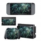 Green galaxy decal skin sticker for Nintendo Switch console and controllers