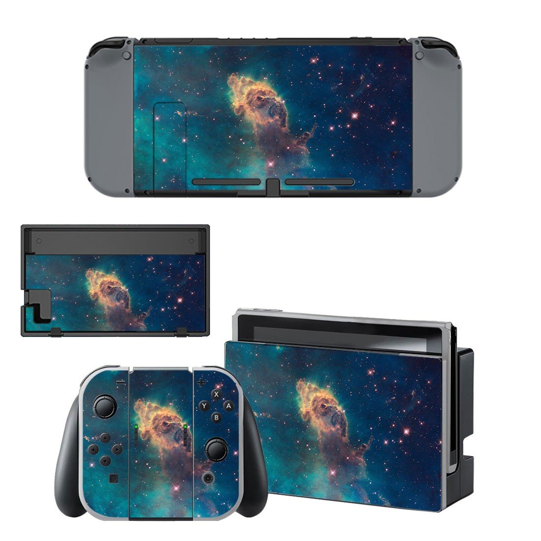Space objects decal skin sticker for Nintendo Switch console and controllers