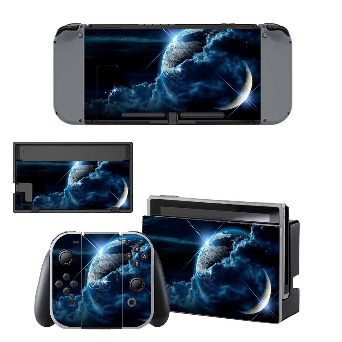 Space objects decal skin sticker for Nintendo Switch console and controllers