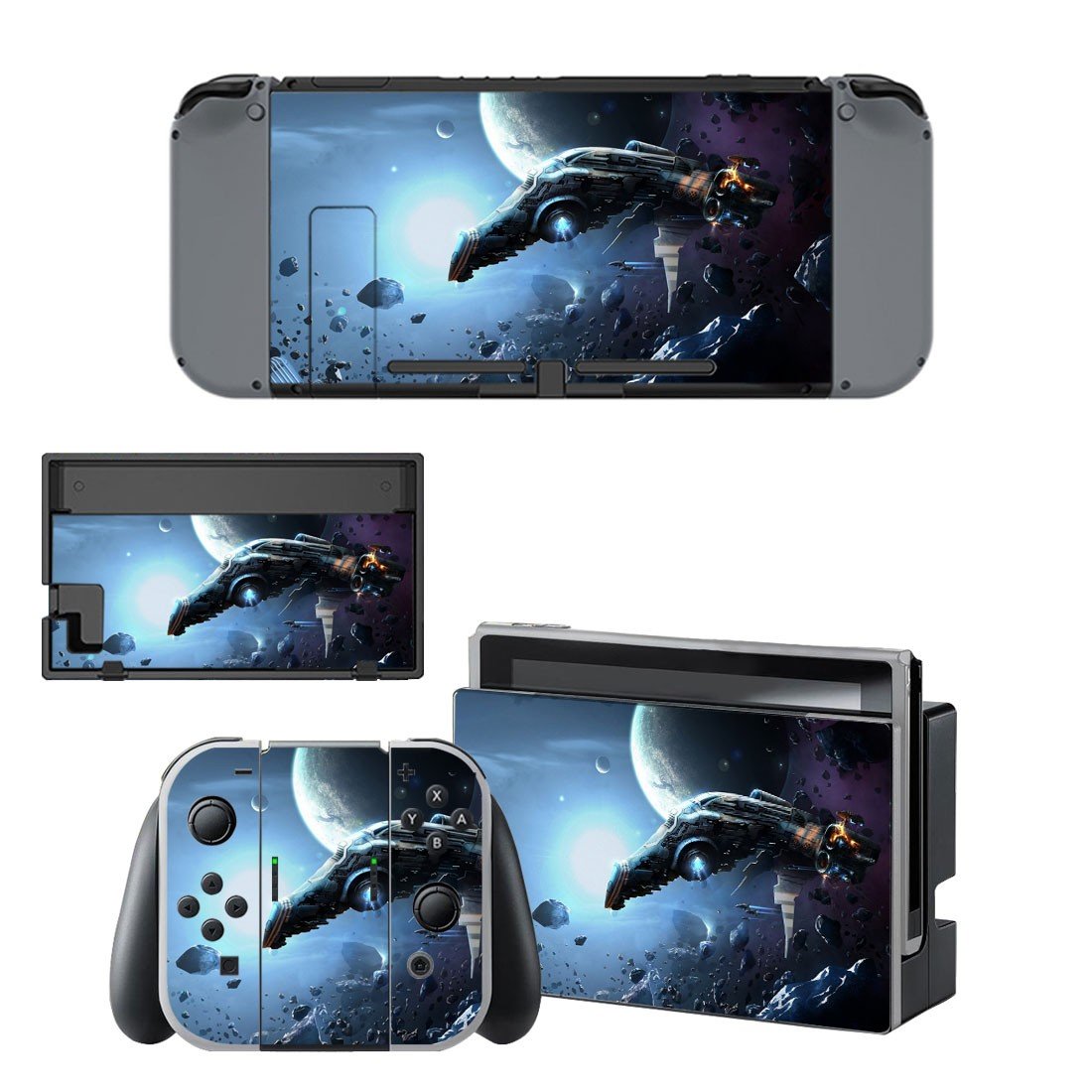 Tech wallpaper decal skin sticker for Nintendo Switch console and controllers