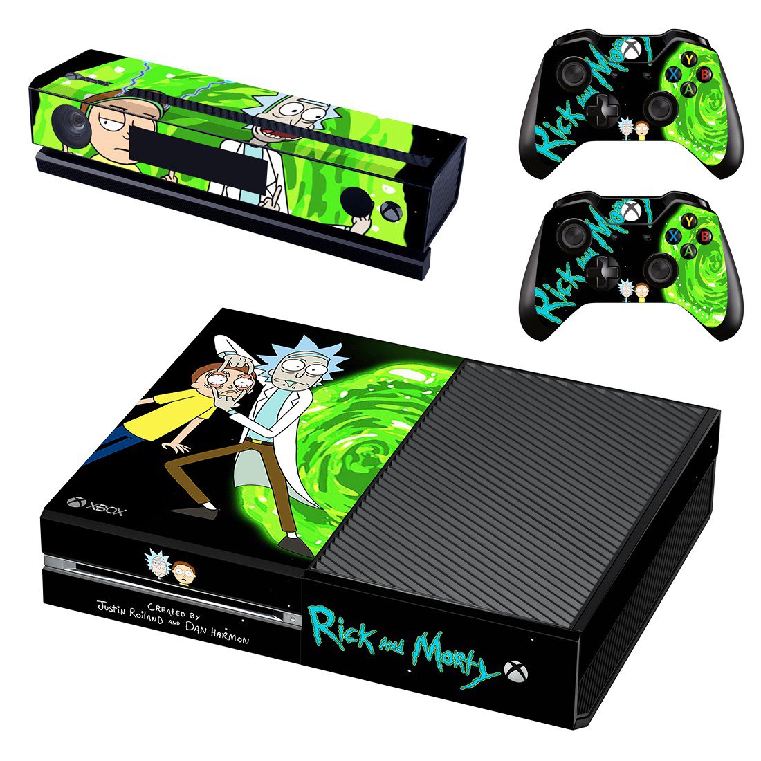 Rick and Morty decal skin sticker for Xbox One console and controllers