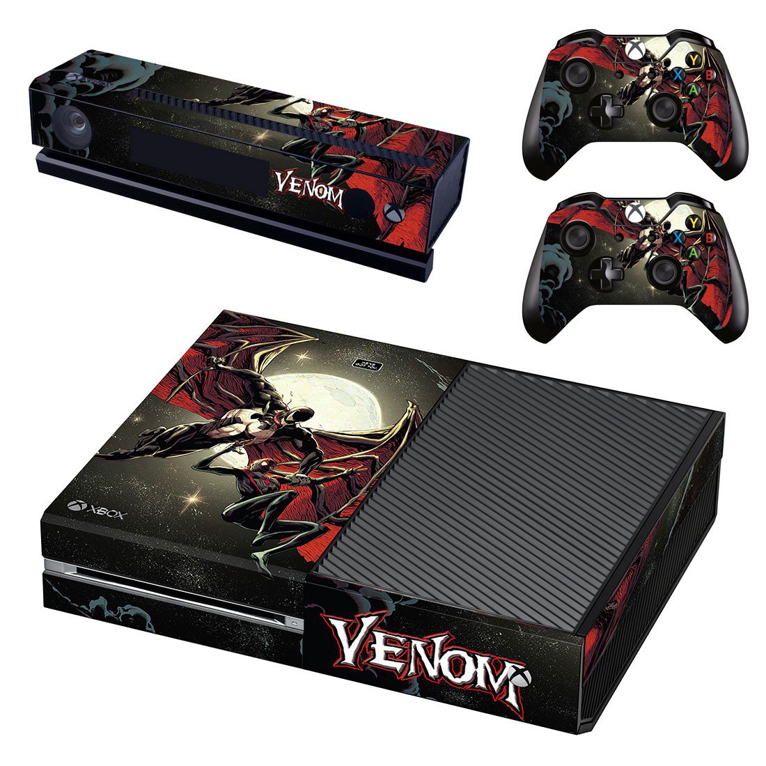 Venom decal skin sticker for Xbox One console and controllers