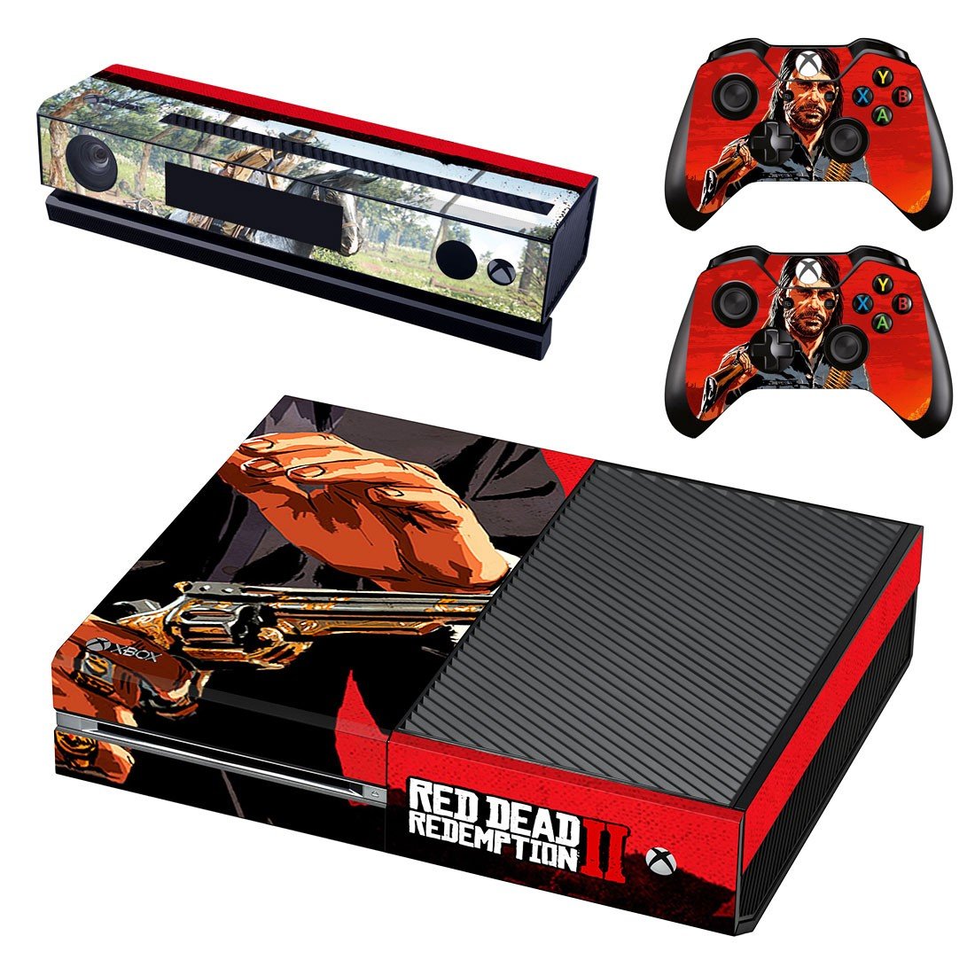 Red Dead Redemption 2 decal skin sticker for Xbox One console and controllers