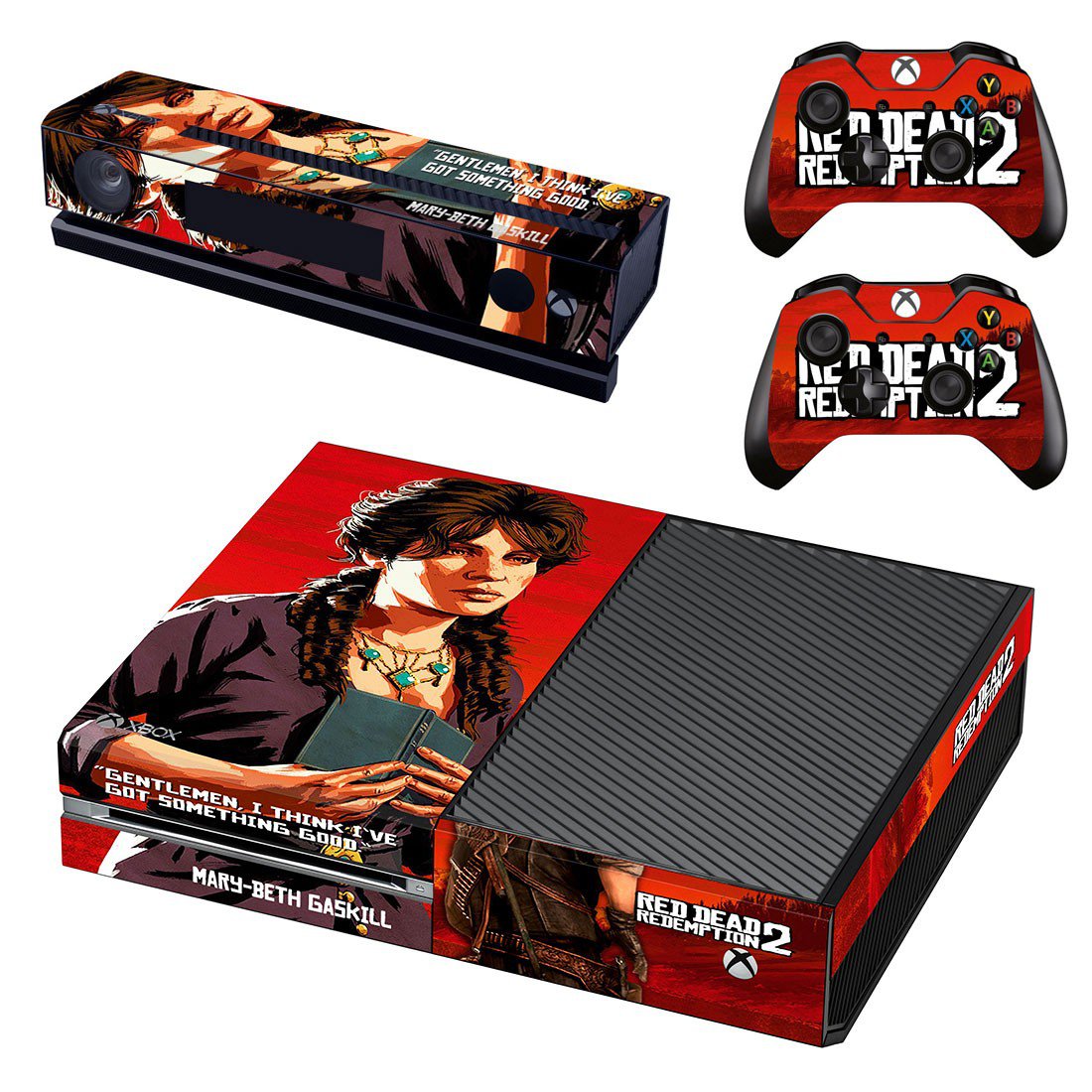 Red Dead Redemption 2 decal skin sticker for Xbox One console and controllers