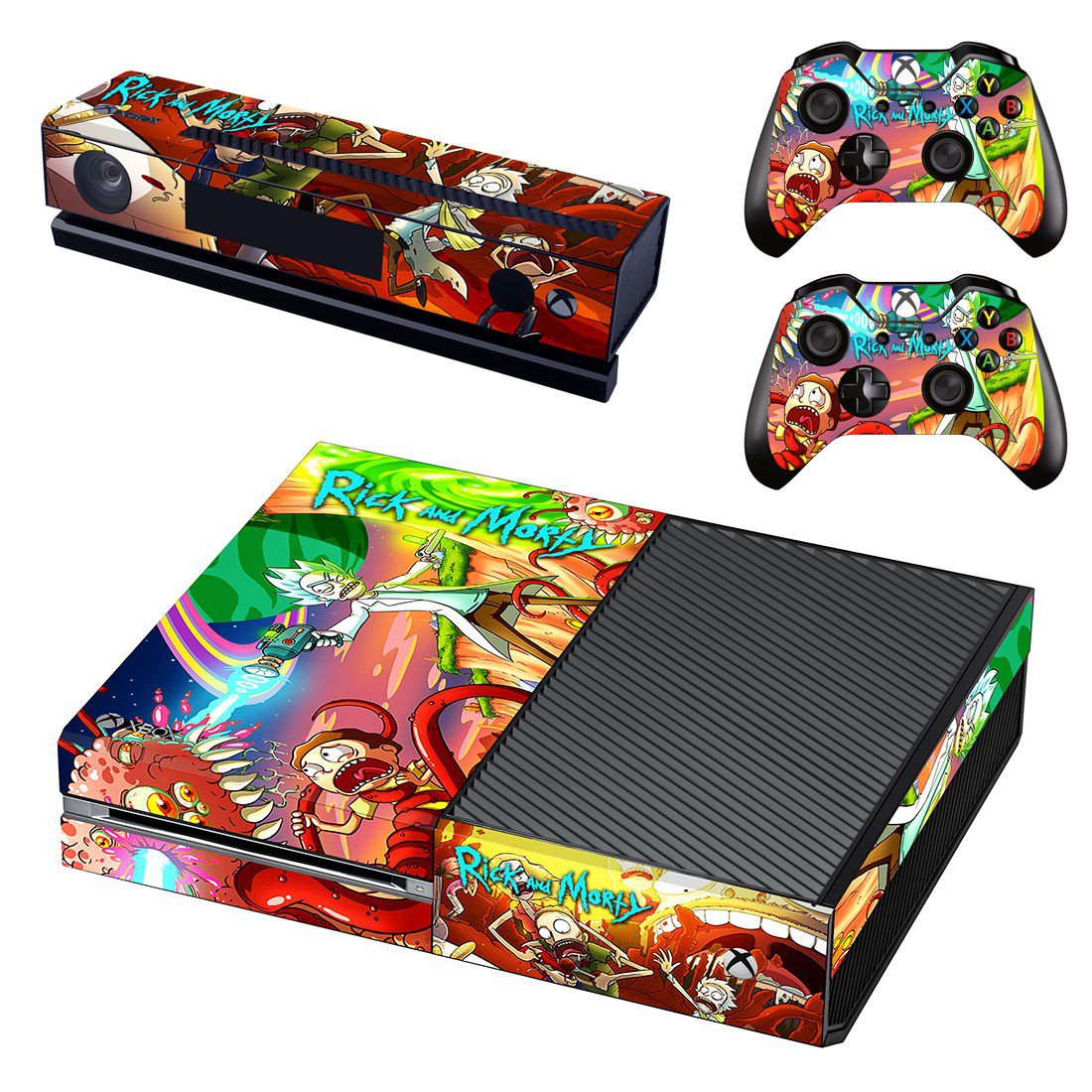 Rick and Morty decal skin sticker for Xbox One console and controllers