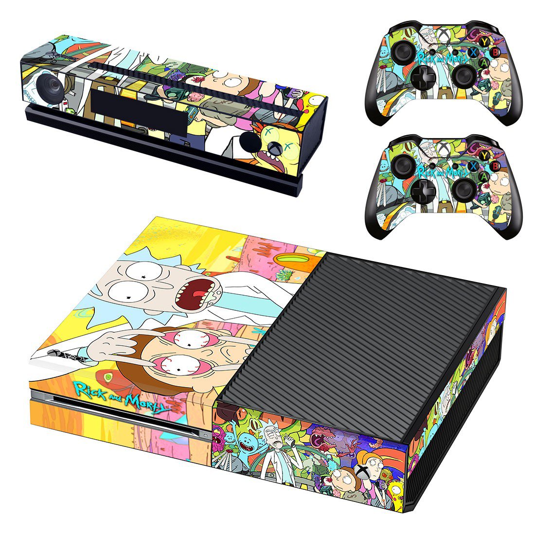 Rick and Morty decal skin sticker for Xbox One console and controllers