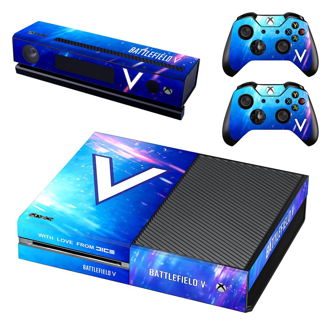 Battlefield 5 decal skin sticker for Xbox One console and controllers