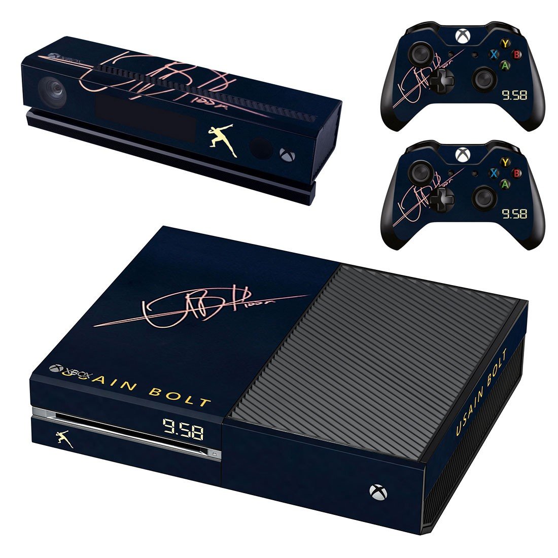Usain Bolt decal skin sticker for Xbox One console and controllers