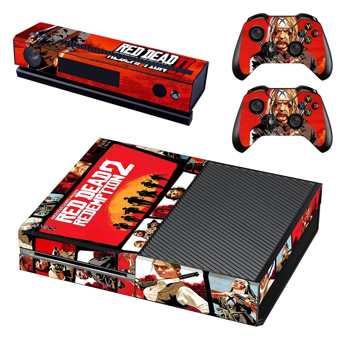 Red Dead Redemption 2 decal skin sticker for Xbox One console and controllers