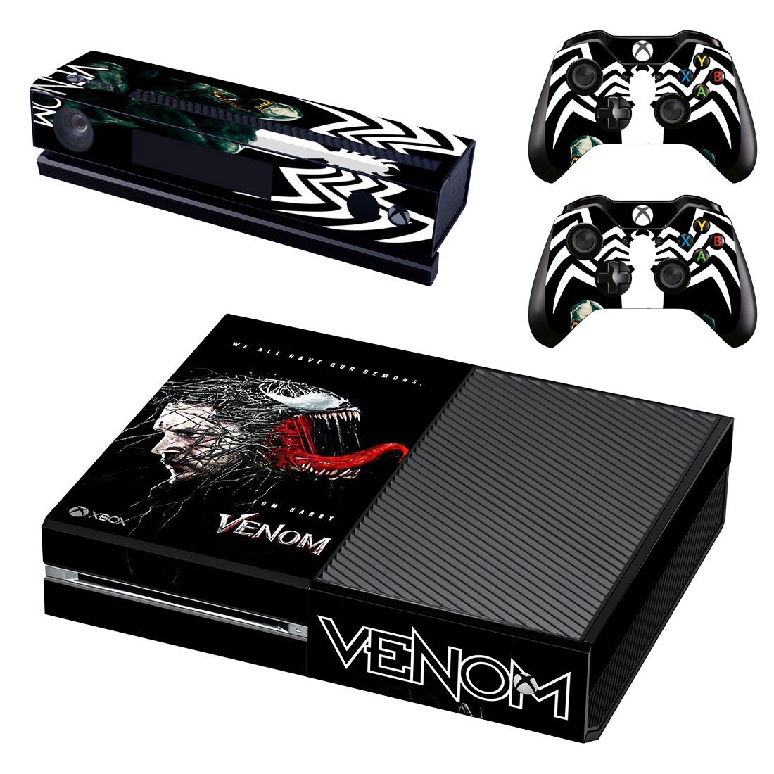 Venom decal skin sticker for Xbox One console and controllers