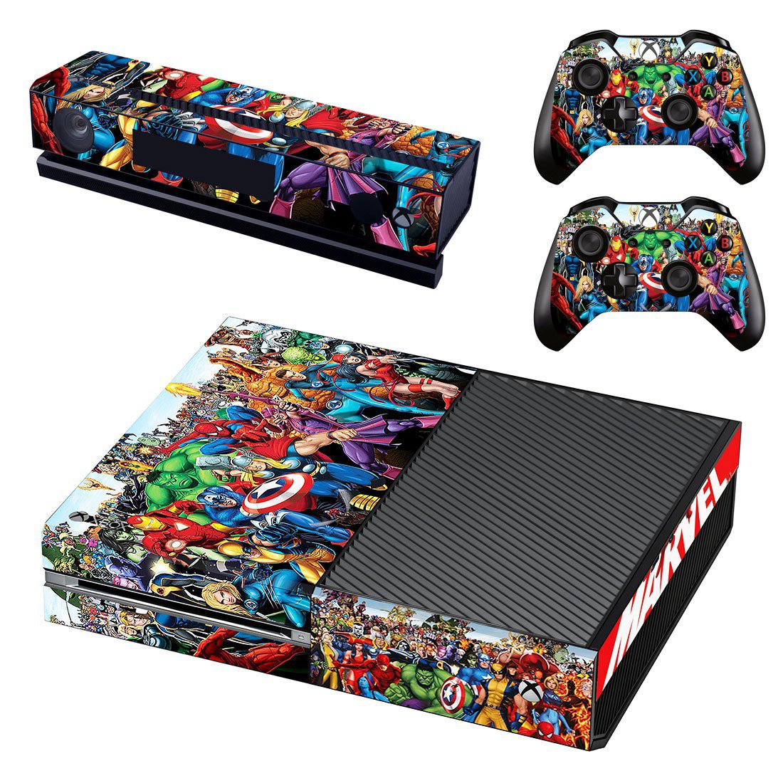 Super Heroes decal skin sticker for Xbox One console and controllers