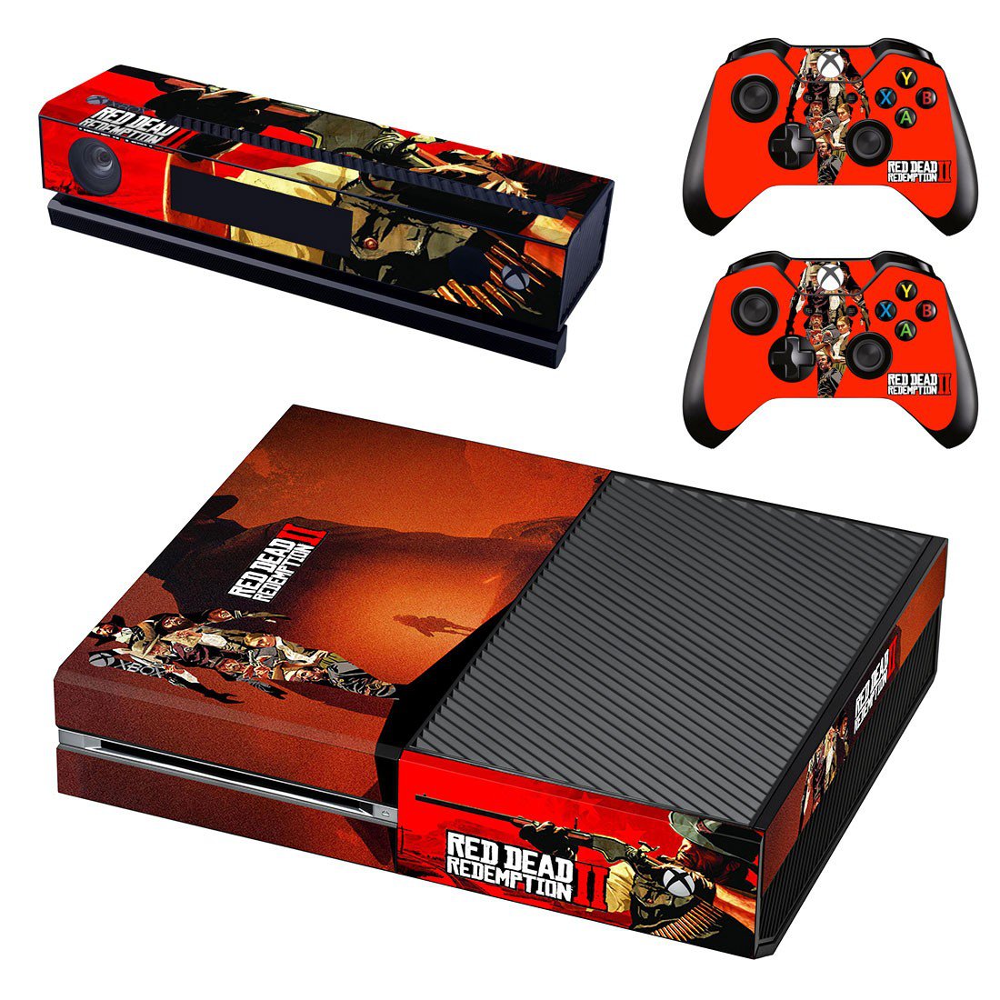 Red Dead Redemption 2 decal skin sticker for Xbox One console and controllers