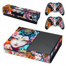 Floral girl decal skin sticker for Xbox One console and controllers