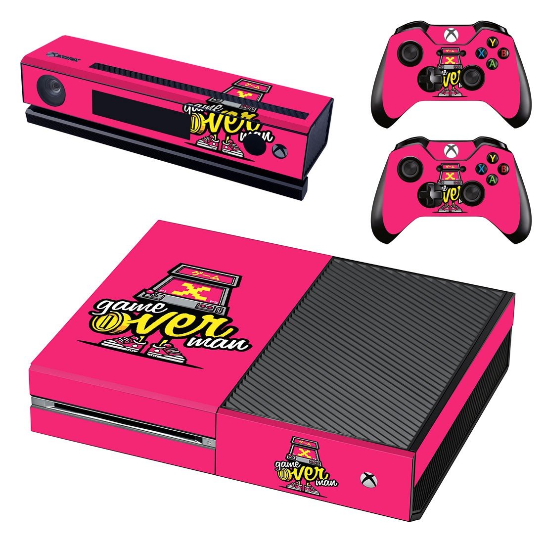 X game over decal skin sticker for Xbox One console and controllers