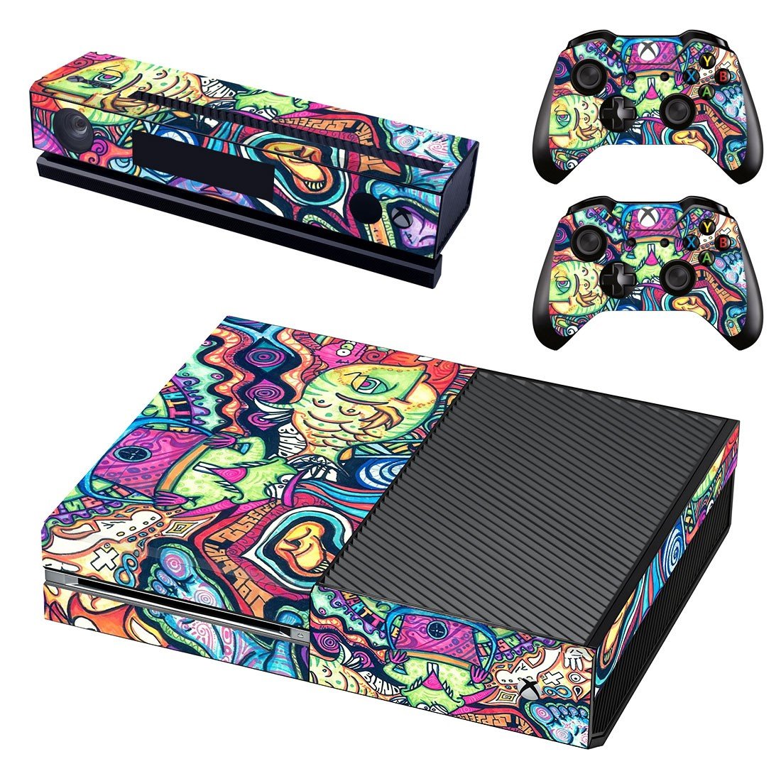 Hippie wallpaper decal skin sticker for Xbox One console and controllers