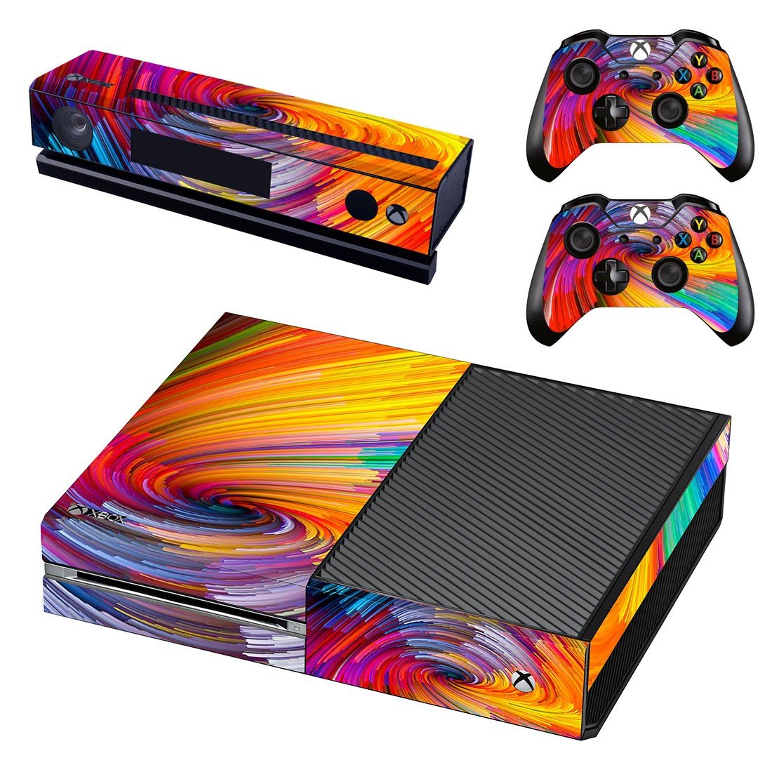 Spiral pattern decal skin sticker for Xbox One console and controllers