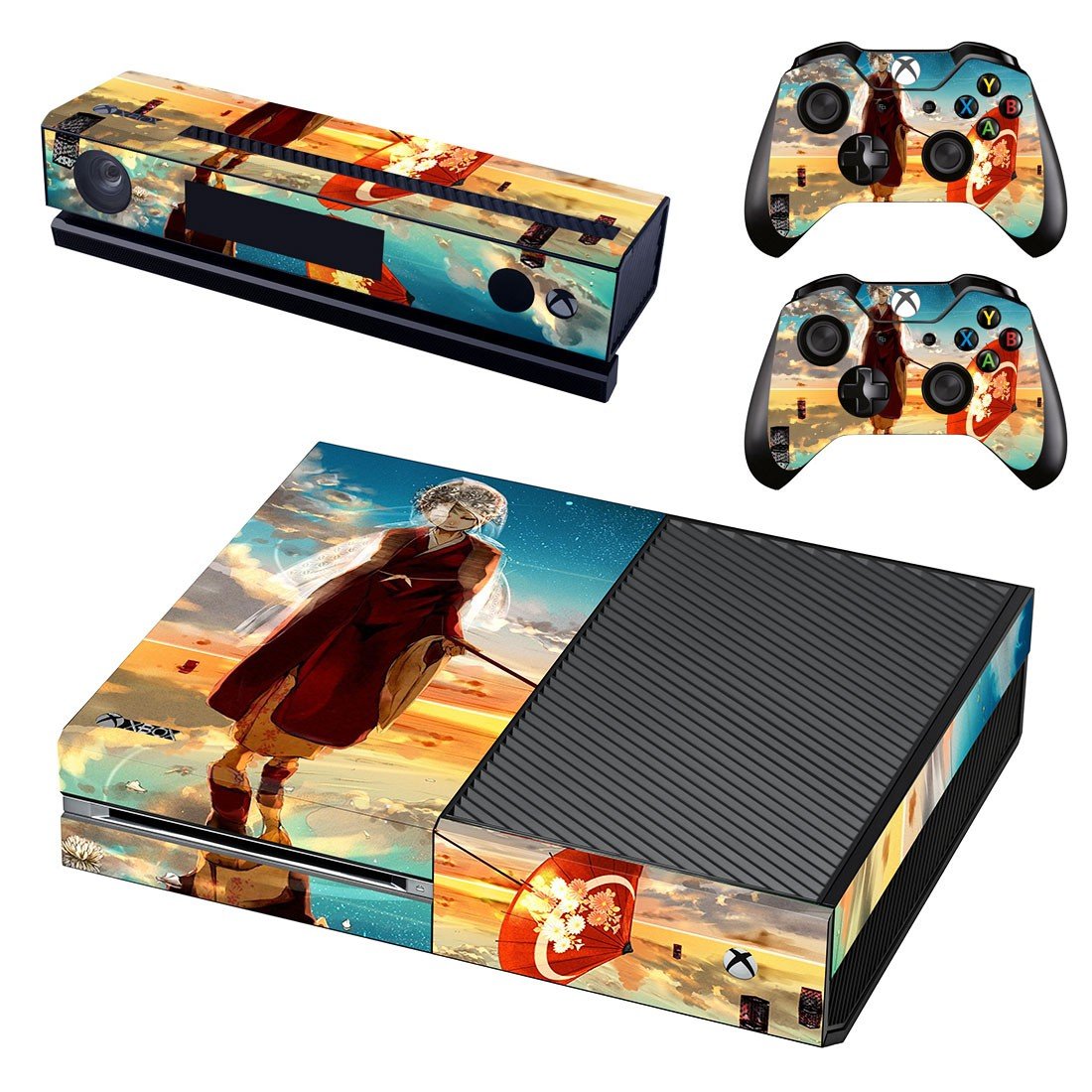 Anime water umbrella decal skin sticker for Xbox One console and controllers